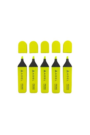 Adel (FABER PRODUCT) Highlighter Marking Pen Yellow Set of 5