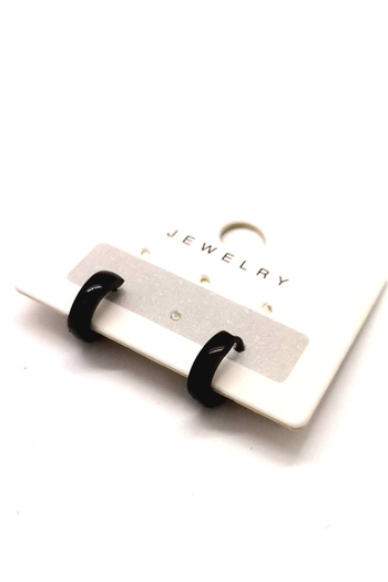 Monalisa Home 316 L Steel Unisex Black Earrings