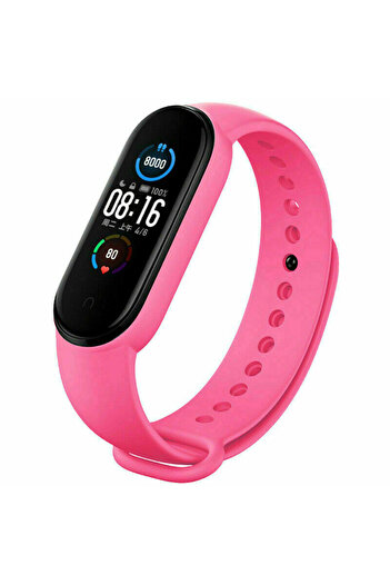 Techmaster Xiaomi Mi Band 5 Mi Band 6 Mi Band 7 Uyumlu Silikon Kordon Kayış