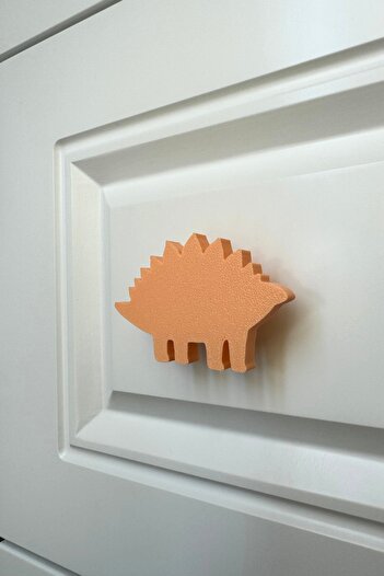 Pomerol Orange Dino 5 Cabinet Handle - Modern and Cute Furniture Handle for Children's Room, Kitchen and Bathroom