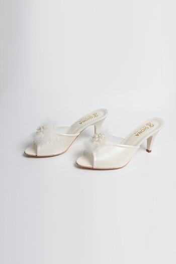 GIONA Heeled Hairy Bridal Dowry Slippers