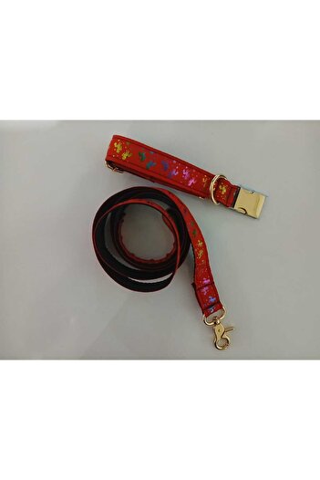 Pawsim Unicorn Collar and Adjustable Walking Strap Set - Dog Collar in 4 Colors Size, Width 2.5 cm