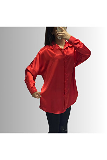 DENİZCE Satin Oversize Shirt