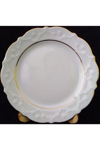 Porland Gilded Flat Cake Plate 20 cm Set of 6