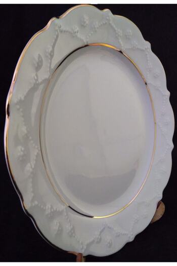 Porland Gilded Flat Cake Plate 20 cm Set of 6