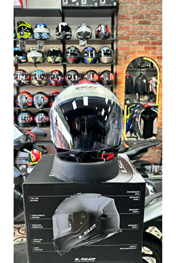 Sway SW 715 Gemini Mavi Gri Yarım Kask