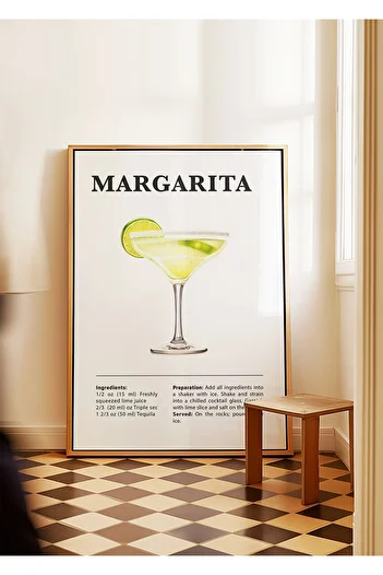 ARTHOUSECOLLECTIVE Margarita - Cocktail Poster - Wall Decoration - Frameless Poster in Painting Sizes