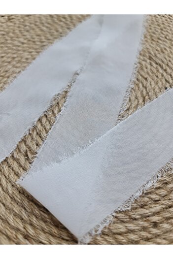 Esteks Dantel ve Tekstil Aksesuarları 5 Meters 40 mm Ripped Chiffon Ribbon