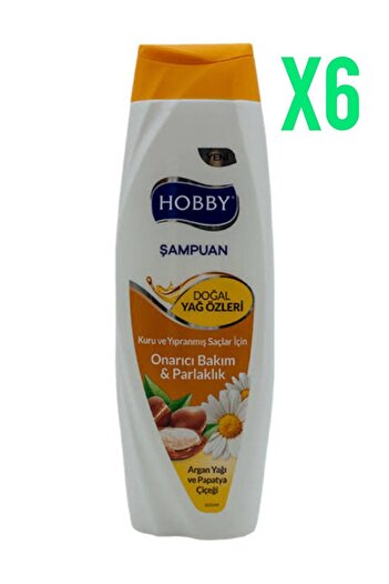 Hobby Argan Oil and Chamomile Flower Shampoo - 600ml×6 Pieces
