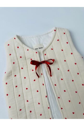Tiny Heart Pattern Baby Vest