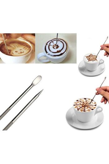 adin tasarım Latte Art Pen Stick Latte Coffee Pen Barista Shaping Cappuccino Latte Espresso Design