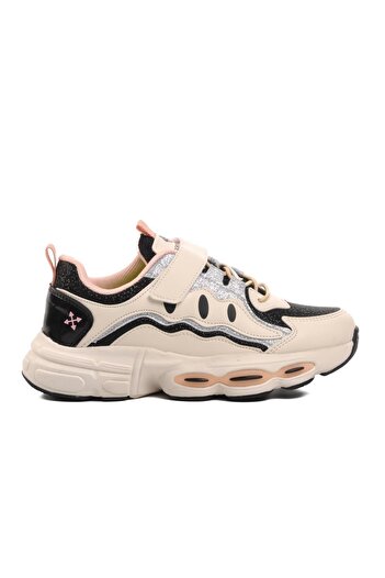 pepino 1751-F Unisex Kids Sneaker - Κρεμ, Μαύρο, Velcro