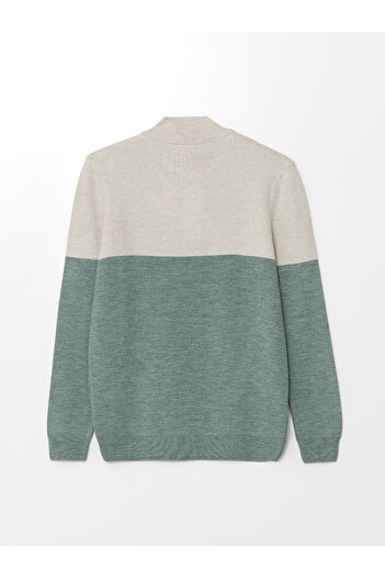 LC Waikiki Men's Knitwear Sweater - Stand Collar, Long Sleeve