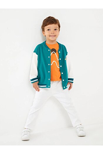 LC Waikiki College Collar Long Sleeve Baby Boy Bomber Jacket