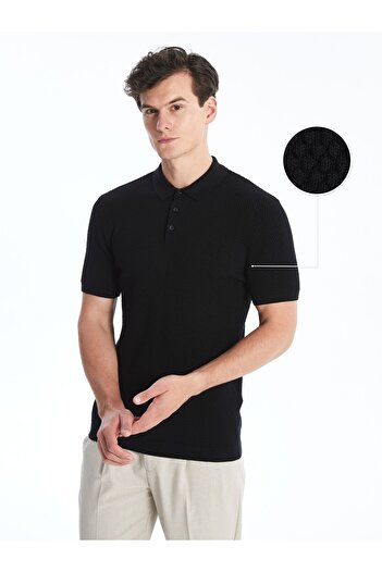 LC Waikiki Men's Knitwear Sweater - Polo Collar, Short Sleeve