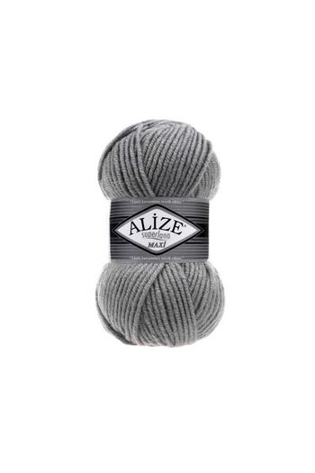 Alize Süperlana Maxi Χοντρό Πλεκτό Σχοινί 087 Κάρβουνο Γκρι