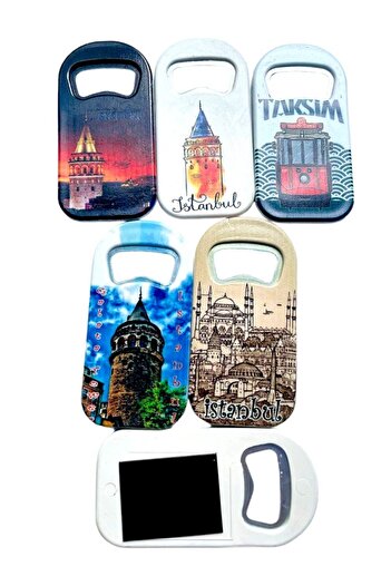 GALATA GIFT 6 Pieces Istanbul Themed Bottle Opener and Fridge Magnet - Soda Opener 9cm