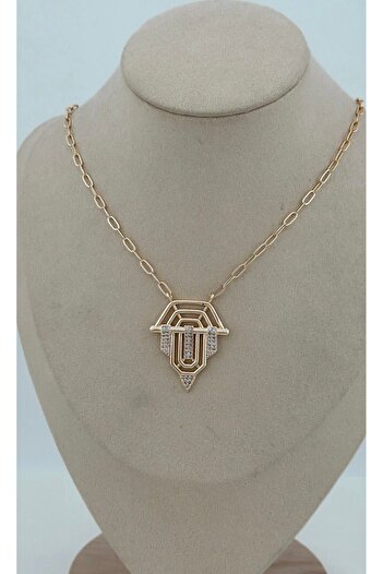 İlayda Serenay Minimal Necklace - illys Gold Zircon Stone Detailed
