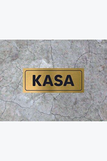 GÜNEŞ LAZER Case Writing with Mirror Gold Plexi Gold (Altoin) Color with Adhesive on the Back (20cm X 8cm)
