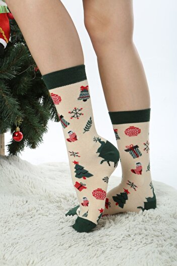 Socks Tunnel Πολύχρωμες κάλτσες με σχέδια με χριστουγεννιάτικη διακόσμηση