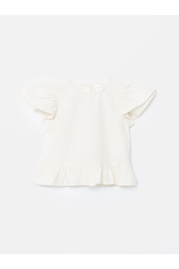 LC Waikiki Crew Neck Blouse and Shorts Skirt for Baby Girl - Set of 2