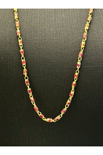 Gönülden Tasarım 23 cm Unisex Bronze Yellow Stone Chain Detailed Koley