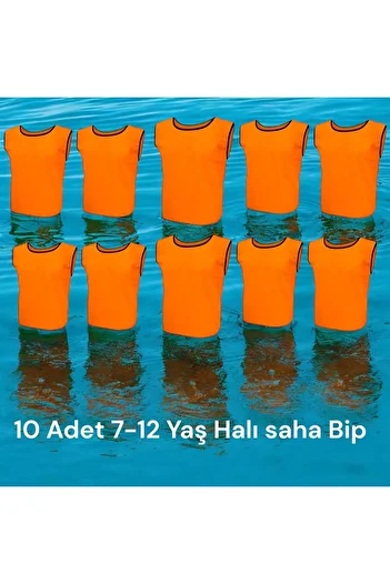 Gök Sports 10 Pieces of Children's Training Vest - Rug and Field Plain Vest Beep
