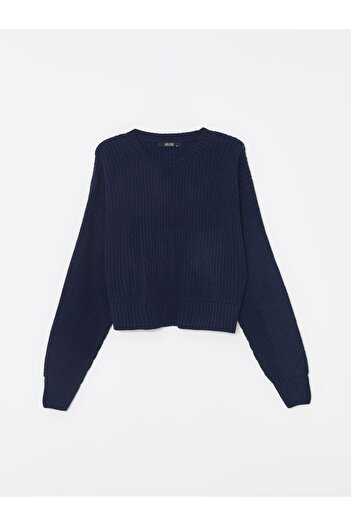 LC Waikiki Women's Knitwear Sweater - Crew Neck, Solid, Long Sleeve