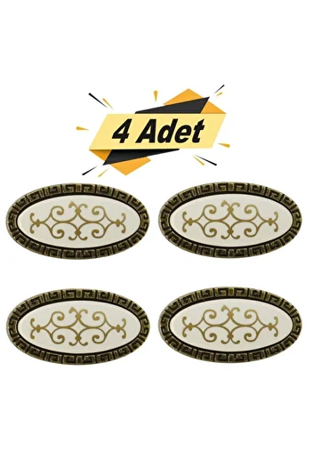 Badem10 4 Pieces of Selçil Button Antique - Furniture Kitchen Drawer Cabinet with Door