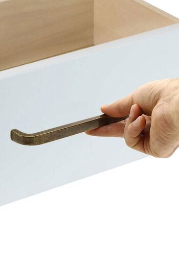 Badem10 Paris (192 MM-19.2 CM) - Mobilier din metal galben, antic, sertar de bucătărie și mânere pentru dulapuri