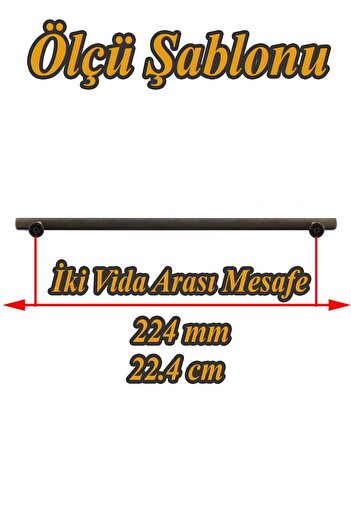 Badem10 Doruk (Premium) 224 mm Antique Antique Yellow Metal Furniture Kitchen Drawer Cabinet Handles Handle Handle
