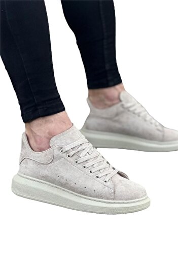 Liger Ανδρικό Suede Casual Sneaker - Ψηλή σόλα SAND