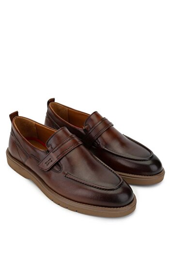 Tamer Tanca Men's Brown Genuine Leather Casual Shoes