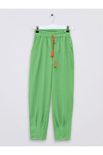 HİJABAYA Collar Stitched and Lacing Detailed Leg Trousers