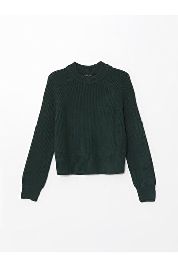 LC Waikiki Women's Knitwear Sweater - Crew Neck, Solid, Long Sleeve