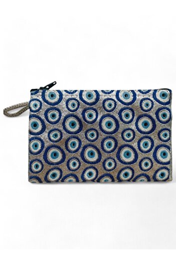 GALATA GIFT Medium Size Women's Wallet - 3 Pieces, Stylish Zippered, Lined, Rug Patterned, Handle Coin Wallet 15X10