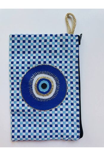 GALATA GIFT Women's Wallet with Evil Eye, Medium Size Stylish Zippered, Lined Wallet