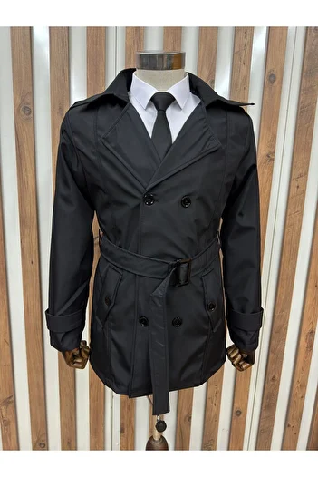Costtum Men's Wear Waterproof Regular Fit Double Breasted Trench Coat