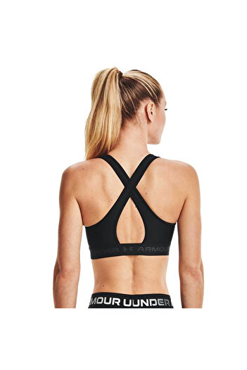 Under Armour Crossback Mid Bra Жіночий чорний спортивний бюстгальтер 1361034-001