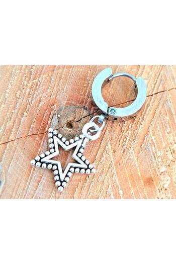 Monalisa Home Steel Silver Color Starry Unisex Earrings