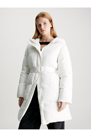 Calvin Klein Logo Belt Long Puffer