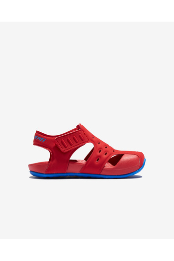 SKECHERS Side Wave Little Boy Red Sandals 92330n Rdbl