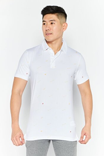 Puma Men Sportswear Fit Short Sleeve Training Polo Shirt, White Combo