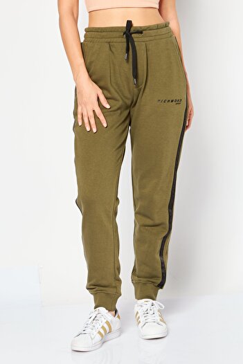 John Richmond Women Sportswear Fit Brand Logo Training Sweatpants, Green