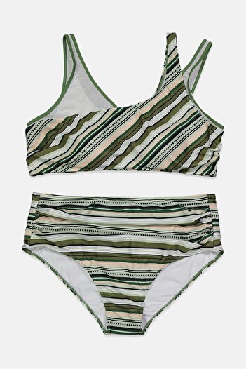 Catherine Malandrino Women Plus Size 2 Pcs Padded Bikini Set, Multicolor