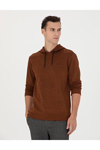 Pierre Cardin Kiremit Regular Fit Kapüşonlu Sweatshirt 50273895-VR031