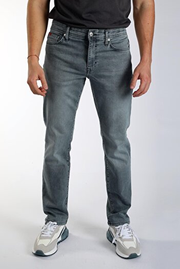 Lee Cooper Jagger Normal Bel Dar Kesim Düz Paça Gri Erkek Jean Pantolon