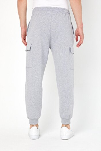 odelon Ανδρικό παντελόνι Jogger Fit σε γκρι χρώμα - Τσέπη Cargo