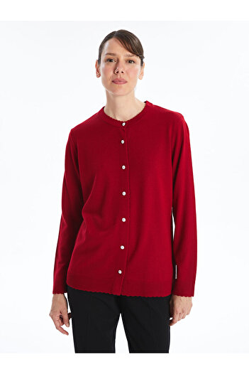 LC Waikiki Crew Neck Women's Knitwear Cardigan