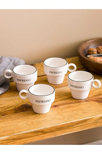 LC Waikiki Ceramic Espresso Cups Set of 4 280 ml